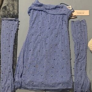 Oh Polly Periwinkle Beaded Dress